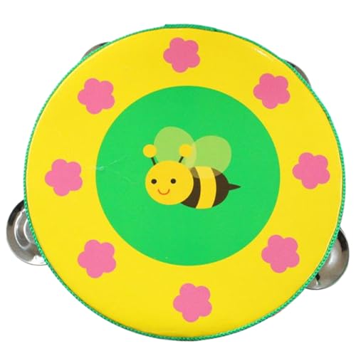 Tamburin für Kinder tragbare hölzerne Kinder Tambourin mit Metal Jingles leicht zu pädagogischem Baby mit klarem Sound für Junge Musiker Biene Tamburin für Kinder tragbare hölzerne Kinder Tambourin mit Metal Jingles leicht zu pädagogischem Baby mit klarem Sound für Junge Musiker Biene von Nyutcwe