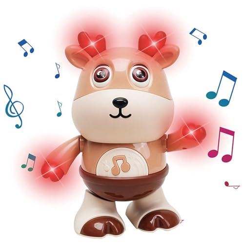Tanzspielzeug für Kleinkinder 1-3, musikalische interaktive Tanzspielzeughirsche mit LED-Lichtern, Elektromotion Spielzeug für Kinder Geburtstagsgeschenke Spielzeug für Kleinkinder 1-3 Tanzspielzeug für Kleinkinder 1-3, musikalische interaktive Tanzspielzeughirsche mit LED-Lichtern, Elektromotion Spielzeug für Kinder Geburtstagsgeschenke Spielzeug für Kleinkinder 1-3 von Nyutcwe