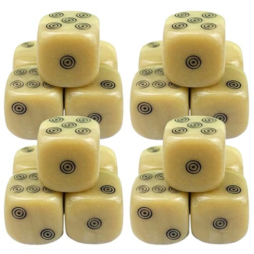Würfel 20pcs 0, 6 Sechseiten-Würfel mit Abgerundeter Ecke tragbarer und leichtgewichtiger Acryl-Set für Brettspiele, Partyspiele, Bar-Set von Nyutcwe
