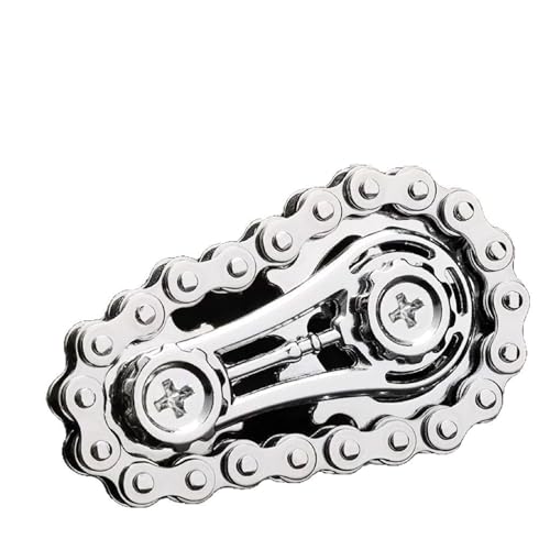 Montage-Fidget-Spinner-Ring-Spielzeug für Kinder Erwachsene, Zappel-Fahrrad-Ritzel-Würfel aus Metall, Neuheit zum Stressabbau, Goodie-Bag-Stuffer-Geschenk Silber （Farbe: Silber） von Nzoike