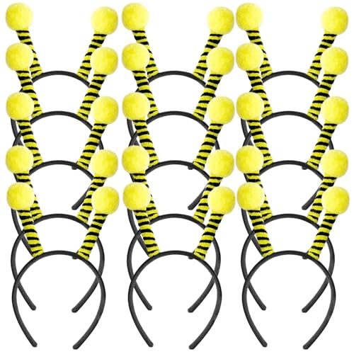 Nzoike 15 Stück Party-Bienen-Tentakel-Kopfbedeckung, niedliche Haarbänder für Mädchen, Party-Bienen-Dekoration, Stirnband von Nzoike