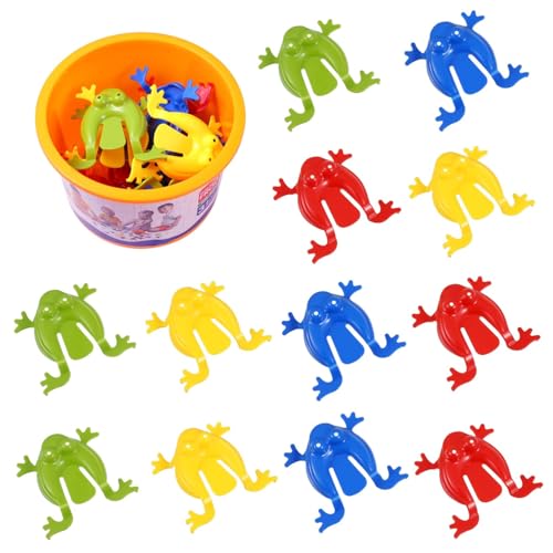 Nzoike Frosch-Springspielzeug Für Kinder Lernspielzeug Springfrosch Party-Flip- Sprungspielzeug Spielzeug Kleinkind Hüpfspielzeug Baby Weich （1 Set 12 Stück） von Nzoike