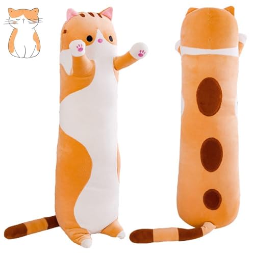 Nzoike Lange Katze Kuscheltier Stofftiere Plüsch Katzen Spielzeug Kuschelkissen Geschenke für Kinder Freundin Gelb 50CM Nzoike Lange Katze Kuscheltier Stofftiere Plüsch Katzen Spielzeug Kuschelkissen Geschenke für Kinder Freundin Gelb 50CM von Nzoike