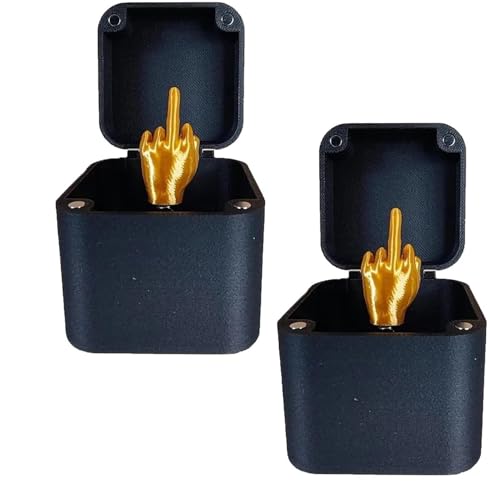 Nzoike Mittelfinger in Einer Box Überraschungsgeschenk Middle Finger Surprise Gift Box Prank-Geschenk für Erwachsene Büro- und Wohnkultur Fun Prank Gift for Office Desk Decor Home Décor (2 Stück) von Nzoike