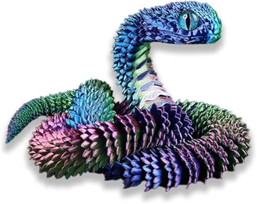 Schlange Spielzeug, 3D Schlange, 3D Druck Schlange, 3D Gedruckte Schlange, 3D gedruckte Tierspielzeuge, Schlangen Modell, Schlange Statue Decor, Zappelspielzeug für Autismus/ADHS (60cm) von Nzoike