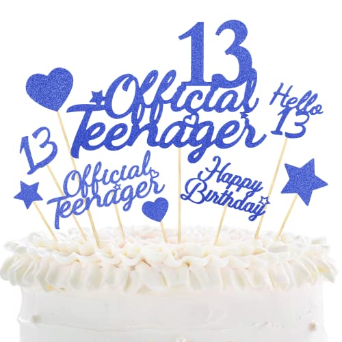 13. Geburtstag Cupcake Topper, 13 Geburtstag Tortendeko, Official Teenager Cake Topper, Hello 13th Kuchen Topper, Glitze Happy 13th Birthday Kuchendeko für Mädchen Junge 13. Geburtstag Party Deko 13. Geburtstag Cupcake Topper, 13 Geburtstag Tortendeko, Official Teenager Cake Topper, Hello 13th Kuchen Topper, Glitze Happy 13th Birthday Kuchendeko für Mädchen Junge 13. Geburtstag Party Deko von O-Kinee