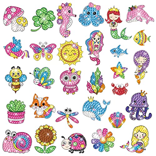 5D Diamond Painting Set für Kinder, DIY 5D DoppelseitigeSet Diamant Aufkleber, Diamond Painting Sticker, 30 Stück Meerjungfrau Tier Mit Geschenkbox für Weihnachten Kindertag Geburtstagsgeschenk 5D Diamond Painting Set für Kinder, DIY 5D DoppelseitigeSet Diamant Aufkleber, Diamond Painting Sticker, 30 Stück Meerjungfrau Tier Mit Geschenkbox für Weihnachten Kindertag Geburtstagsgeschenk von O-Kinee