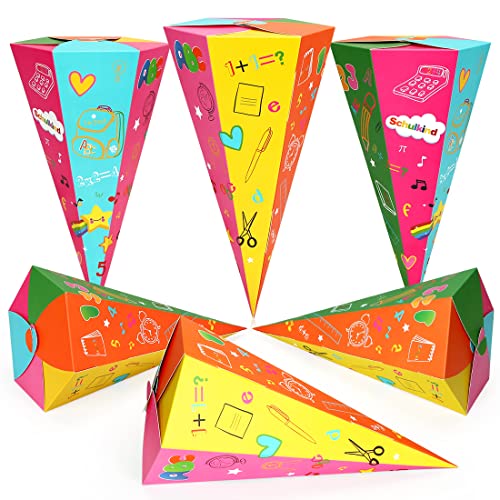 6stk Geschwisterschultüte 33cm, Faltbare Zuckertüte für die Einschulung zum Schulanfang, Schultüte zur Einschulung, Geschenkverpackung Schultüte Mädchen Zuckertüte klein für Kinder Mädchen Party 6stk Geschwisterschultüte 33cm, Faltbare Zuckertüte für die Einschulung zum Schulanfang, Schultüte zur Einschulung, Geschenkverpackung Schultüte Mädchen Zuckertüte klein für Kinder Mädchen Party von O-Kinee