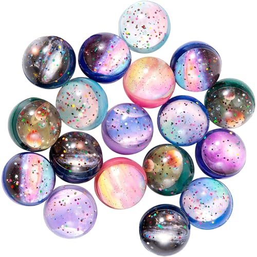 Flummies für Kinder, 30 Stück Flummi Planeten, Flummies Leuchtend, Weltraumthema Springball, Geschenk Kindergeburstag Mitgebsel, Gummibälle Kleine Set für kinder, Give Aways Partygeschenke (32mm) von O-Kinee