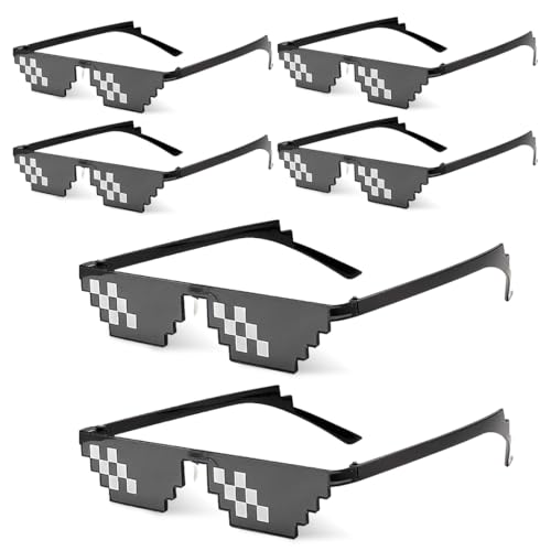 O-Kinee 6 Pack Pixel Mosaik Brille,MLG Brille Pixelbrille Sonnenbrille Pixel Brille Lustig Spielzeug Mosaik Sunglasses Ideal für Partys und Fotoshootings Karneval Fasching Party Cosplay Kostüm O-Kinee 6 Pack Pixel Mosaik Brille,MLG Brille Pixelbrille Sonnenbrille Pixel Brille Lustig Spielzeug Mosaik Sunglasses Ideal für Partys und Fotoshootings Karneval Fasching Party Cosplay Kostüm von O-Kinee