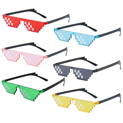O-Kinee 6 Pack Pixel Mosaik Brille Bunt,MLG Brille Pixelbrille Sonnenbrille Pixel Brille Lustig Spielzeug Mosaik Sunglasses Ideal für Partys und Fotoshootings O-Kinee 6 Pack Pixel Mosaik Brille Bunt,MLG Brille Pixelbrille Sonnenbrille Pixel Brille Lustig Spielzeug Mosaik Sunglasses Ideal für Partys und Fotoshootings von O-Kinee