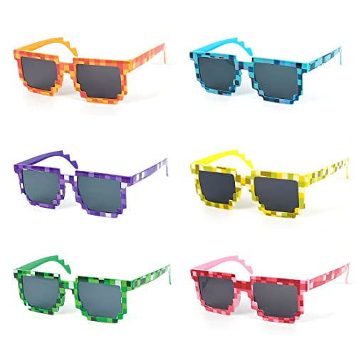 O-Kinee Pixel Mosaik Brille Bunt 6 Pack ,MLG Brille Pixelbrille Sonnenbrille Pixel Brille Lustig Spielzeug Mosaik Sunglasses Ideal für Partys und Verkleidungen O-Kinee Pixel Mosaik Brille Bunt 6 Pack ,MLG Brille Pixelbrille Sonnenbrille Pixel Brille Lustig Spielzeug Mosaik Sunglasses Ideal für Partys und Verkleidungen von O-Kinee