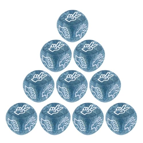 10pcs Finger Rateing Game Dices 20mm Rock Paper Scissor Game Dices 6 Seitig Acryl Dices Partyspiel Für Erwachsene Kinder von OAJABBGE