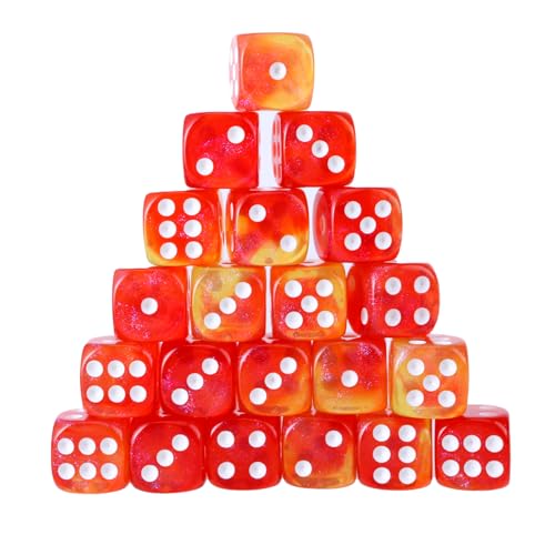 12mm Sechs Sided Dices Acryl Spiel Dices Klassenzimmer Farbenfrohe Unterricht Dices Pädagogische Zählung Spielzeugmathematik Lernwerkzeug von OAJABBGE