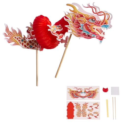 Chinese Dragon Dance Assembly Toy Set Handgefertigtes 3D Dragon Paper Puppenspiel Für Kinder Erwachsenen Schule Kindergarten von OAJABBGE