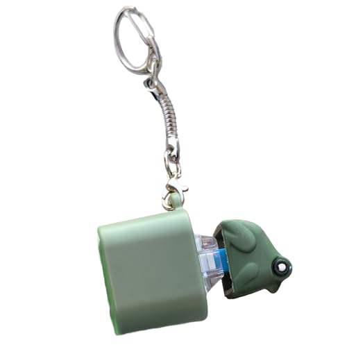 Leuchten Sie Frösche Stressreliever Keychains Taktile Drücken Sie Taste Spielzeug Mit Klicks Sound Für Computer Enthusiasten Tragbare ABS Schlüsselanhänger Zappeln Für Angstzustände von OAJABBGE