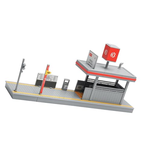 OAJABBGE 1/64 Skala Metro Station Gebäude Set Bildungsrätsel Spielzeug Für Modell Zug Miniatur Landschaft Zubehör Enthusiasten Miniatur Stadtbildausschreibung Dekoration von OAJABBGE