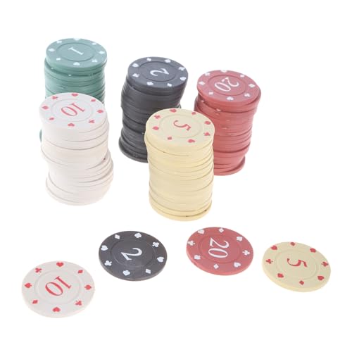 OAJABBGE 100 Pcs Kunststoff Casinos Chip Roulettes Bingo Chip Mit Value Lehre Coin Counter Counters Chip von OAJABBGE