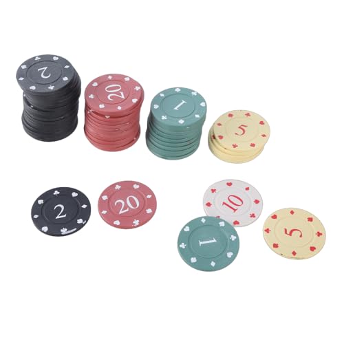 OAJABBGE 100pcs Roulettes Game Bingo Chip Plastik Casinos Chip Learners Small Chip Mit Speicherbox Dauer von OAJABBGE