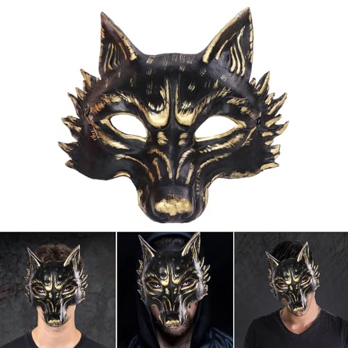 OAJABBGE 3D Wolf Maske Halloween Party Kostüm Cosplays Halbe Gesichtsmaske PU Schaum Tiermaske Ein Größen Für Erwachsene Teen Geschenke OAJABBGE 3D Wolf Maske Halloween Party Kostüm Cosplays Halbe Gesichtsmaske PU Schaum Tiermaske Ein Größen Für Erwachsene Teen Geschenke von OAJABBGE
