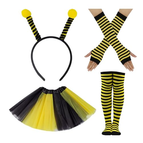 OAJABBGE 4PCS Halloween Bienen Dress Up Kostüm Bienen Kostüm Kits Für Frauen Und Kindergeburtstag Halloween Cosplay Party OAJABBGE 4PCS Halloween Bienen Dress Up Kostüm Bienen Kostüm Kits Für Frauen Und Kindergeburtstag Halloween Cosplay Party von OAJABBGE
