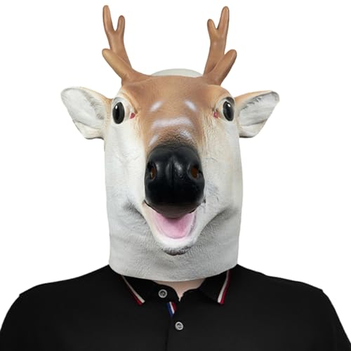 OAJABBGE Deer Maske Animal Head Helme Giraffe Maske Spotted Hirsch Voll Über Kopfmaske Cosplay Kostüm Cervus Gesichtsmaske Geschenke OAJABBGE Deer Maske Animal Head Helme Giraffe Maske Spotted Hirsch Voll Über Kopfmaske Cosplay Kostüm Cervus Gesichtsmaske Geschenke von OAJABBGE