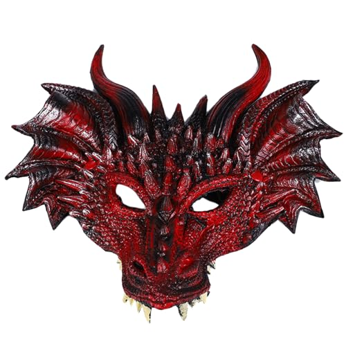 OAJABBGE Drachenmaske Für Party Maskerade Maske Tiermaske Vollkopfmaske Halloween Maske OAJABBGE Drachenmaske Für Party Maskerade Maske Tiermaske Vollkopfmaske Halloween Maske von OAJABBGE