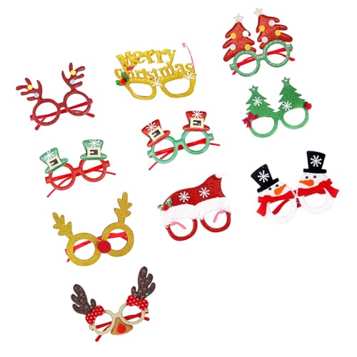 OAJABBGE Eyewear Set Mit Festlicher Party Mit Waschbarem Design Für Weihnachtsfeierlichkeiten Und Familienversammlungen Weihnachtskostümzubehör von OAJABBGE