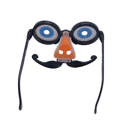 OAJABBGE Fun Augapfelbrille Mit Gefälschten Schnurrbart Halloween Dress Up Brille Cosplay Requisiten Für Frauen Männer Halloween Geburtstagsfeier von OAJABBGE