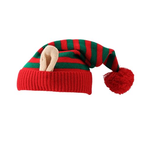 OAJABBGE Gestreifte Weihnachtsstrickhüte Mit Ohr Mit Weichem Acrylgarn Warmer Für Feiertagsfeiern Family Treffen Alle Altersbeste OAJABBGE Gestreifte Weihnachtsstrickhüte Mit Ohr Mit Weichem Acrylgarn Warmer Für Feiertagsfeiern Family Treffen Alle Altersbeste von OAJABBGE
