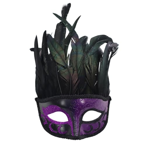 OAJABBGE Halloween Cosplay Maske Maskerade Maske Gefiederte Cosplay Maske Für Frauen Männer Maskerade Halloween Dress Up Accessoreeis von OAJABBGE