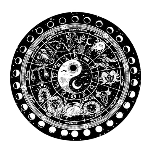 OAJABBGE Heilungen Steinenergiegeneratoren Altäre Tarots Symbol Moonphase Altäre Tarots Kartenpolster Wircheln Pendeln Zeremonie Matte von OAJABBGE