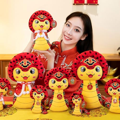 OAJABBGE Jahr 2025 Schlangengefüllte Kissen Plüsch Chinesisch Neujahr Festival Home Office Dekoration Couch Kissen Kuschelige Maskottchen Spielzeug von OAJABBGE