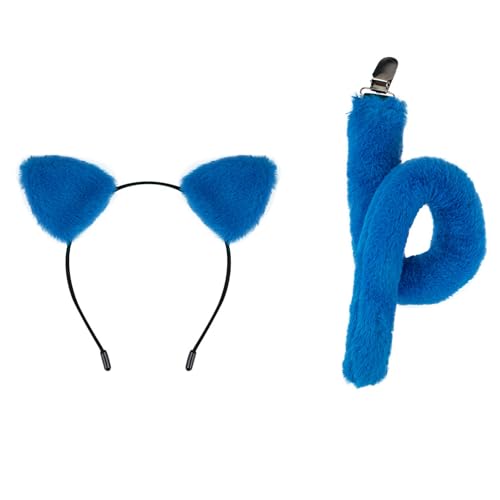 OAJABBGE Katzen Kostüm Set Ohr Hecksschwanz Bowit Tutus Rock Ausgefallene Kostüm Kits Accessoires Für Kinder Mädchen Halloween Cosplay Requisiten von OAJABBGE