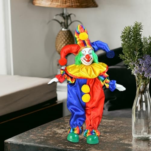OAJABBGE Künstlerische Farbenfrohe Lächelnde Porzellan Clown Puppen Mit Beweglichen Gelenken Für Einzigartige Dekoration Und Festivalanlass OAJABBGE Künstlerische Farbenfrohe Lächelnde Porzellan Clown Puppen Mit Beweglichen Gelenken Für Einzigartige Dekoration Und Festivalanlass von OAJABBGE