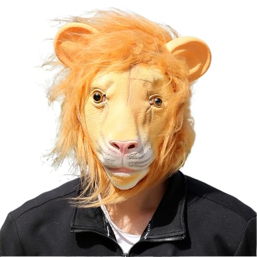 OAJABBGE Löwenmaske Kostüm Für Frauen Mann Carnivals Halloween Cosplay Partys Tierverkleidungsmaske Für Halloween Feierlichkeiten OAJABBGE Löwenmaske Kostüm Für Frauen Mann Carnivals Halloween Cosplay Partys Tierverkleidungsmaske Für Halloween Feierlichkeiten von OAJABBGE