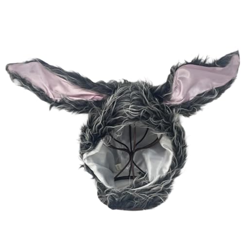 OAJABBGE Lustige Kaninchen Erwachsener Rollenspielhut Hunnies Haariger Neuheit Party Für Halloween Carnivals Cosplay Party von OAJABBGE