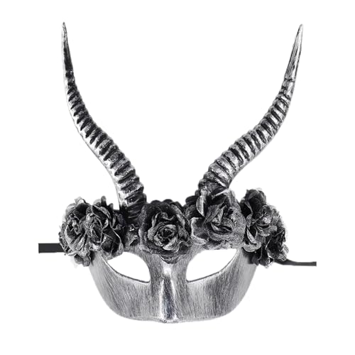 OAJABBGE Mardi Gras Halloween Kostümmaske Masquerade Maske Carnivals Mardi Gras Scary Horns Maske Für Party von OAJABBGE