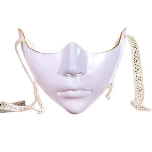 OAJABBGE Maskerade Halbgesichtsbedeckung Halloween Augenabdeckung Mund Maskerade Kostümdekoration Für Frauen Männer Halloween Party von OAJABBGE
