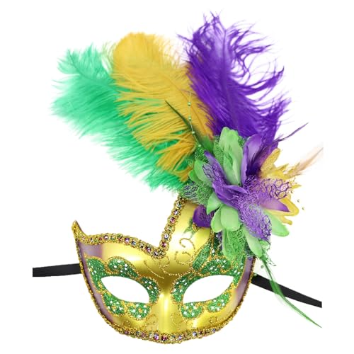 OAJABBGE Maskerade Maske Federmaske Für Frauen Halloween Maske Halloween Eyemask Masquerade Halbmaske Federmaske von OAJABBGE