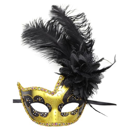OAJABBGE Maskerade Maske Federmaske Für Frauen Halloween Maske Halloween Eyemask Masquerade Halbmaske Federmaske von OAJABBGE