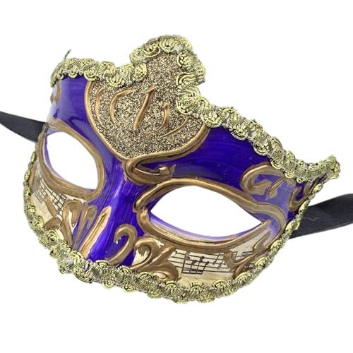 OAJABBGE Maskerade Maske Handgemalte Augenmaske Halloween Cosplay Maske Halbe Gesichtsmaske Für Männer Frauen Maskerade Halloween Dress Up von OAJABBGE