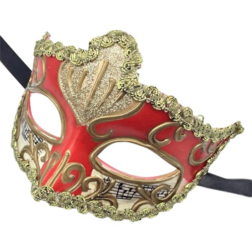 OAJABBGE Maskerade Maske Handgemalte Augenmaske Halloween Cosplay Maske Halbe Gesichtsmaske Für Männer Frauen Maskerade Halloween Dress Up von OAJABBGE
