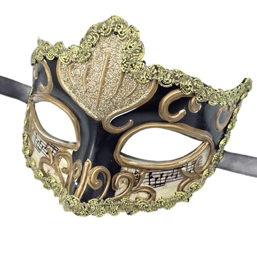 OAJABBGE Maskerade Maske Handgemalte Augenmaske Halloween Cosplay Maske Halbe Gesichtsmaske Für Männer Frauen Maskerade Halloween Dress Up von OAJABBGE