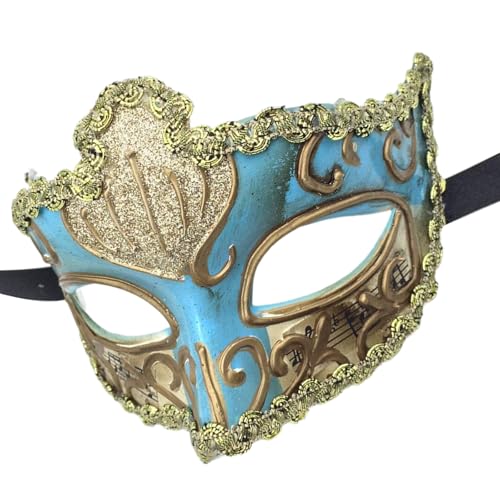 OAJABBGE Maskerade Maske Handgemalte Augenmaske Halloween Cosplay Maske Halbe Gesichtsmaske Für Männer Frauen Maskerade Halloween Dress Up von OAJABBGE