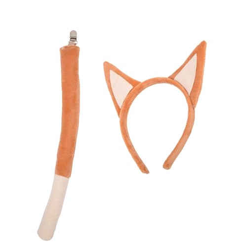 OAJABBGE Plüsch Welpe Ohren Haare Reifen Und Plüsch Schwanz Partyzubehör Für Kinder Halloween Rollenspiele Cartoon Kostümprops OAJABBGE Plüsch Welpe Ohren Haare Reifen Und Plüsch Schwanz Partyzubehör Für Kinder Halloween Rollenspiele Cartoon Kostümprops von OAJABBGE