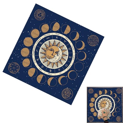OAJABBGE Quadratische Tischdecke Tarot Altars Stoff Game Pad Astrologische Orakleholder Tisch Covers Kartenmatte Göttisch Tischtuch von OAJABBGE