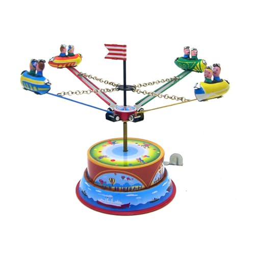 OAJABBGE Retro Iron Windup Spielzeug Rotierende Raumschiff Blechplatte Spring Airship Toy Für Kreative Geschenk Und Haustischdekoration von OAJABBGE