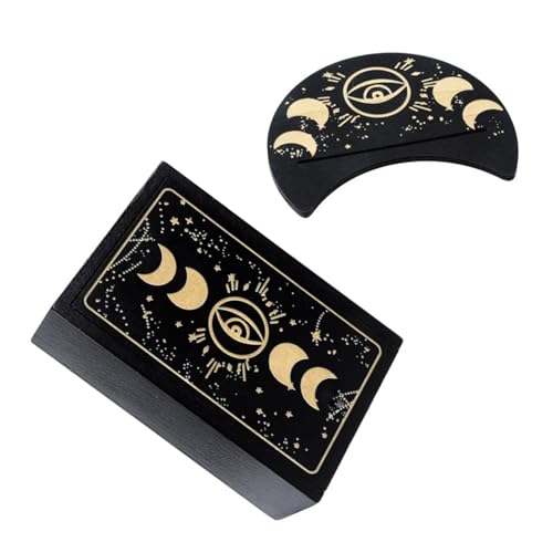 OAJABBGE Spieltarotkarten Aufbewahrungsbox Mit Kartenhalter Holz Tarotkarten Hülle Kleine Schmuckstück OAJABBGE Spieltarotkarten Aufbewahrungsbox Mit Kartenhalter Holz Tarotkarten Hülle Kleine Schmuckstück von OAJABBGE