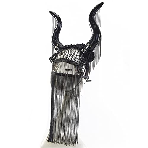 OAJABBGE Teufelshörner Stirnband Antilope Stirnband Quasten Maske Kette Für Frauen Fransen Maskerade Halloween Dämon Horn Kopfbedeckung OAJABBGE Teufelshörner Stirnband Antilope Stirnband Quasten Maske Kette Für Frauen Fransen Maskerade Halloween Dämon Horn Kopfbedeckung von OAJABBGE